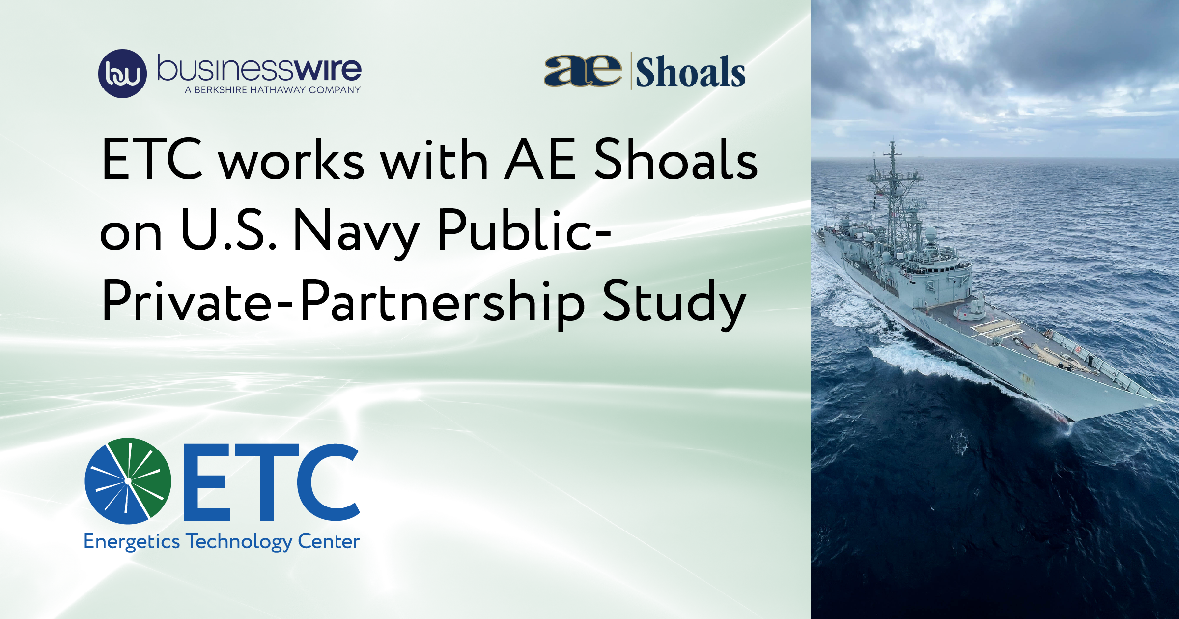 ETC works with AE Shoals on U.S. Navy Public- Private-Partnership Study