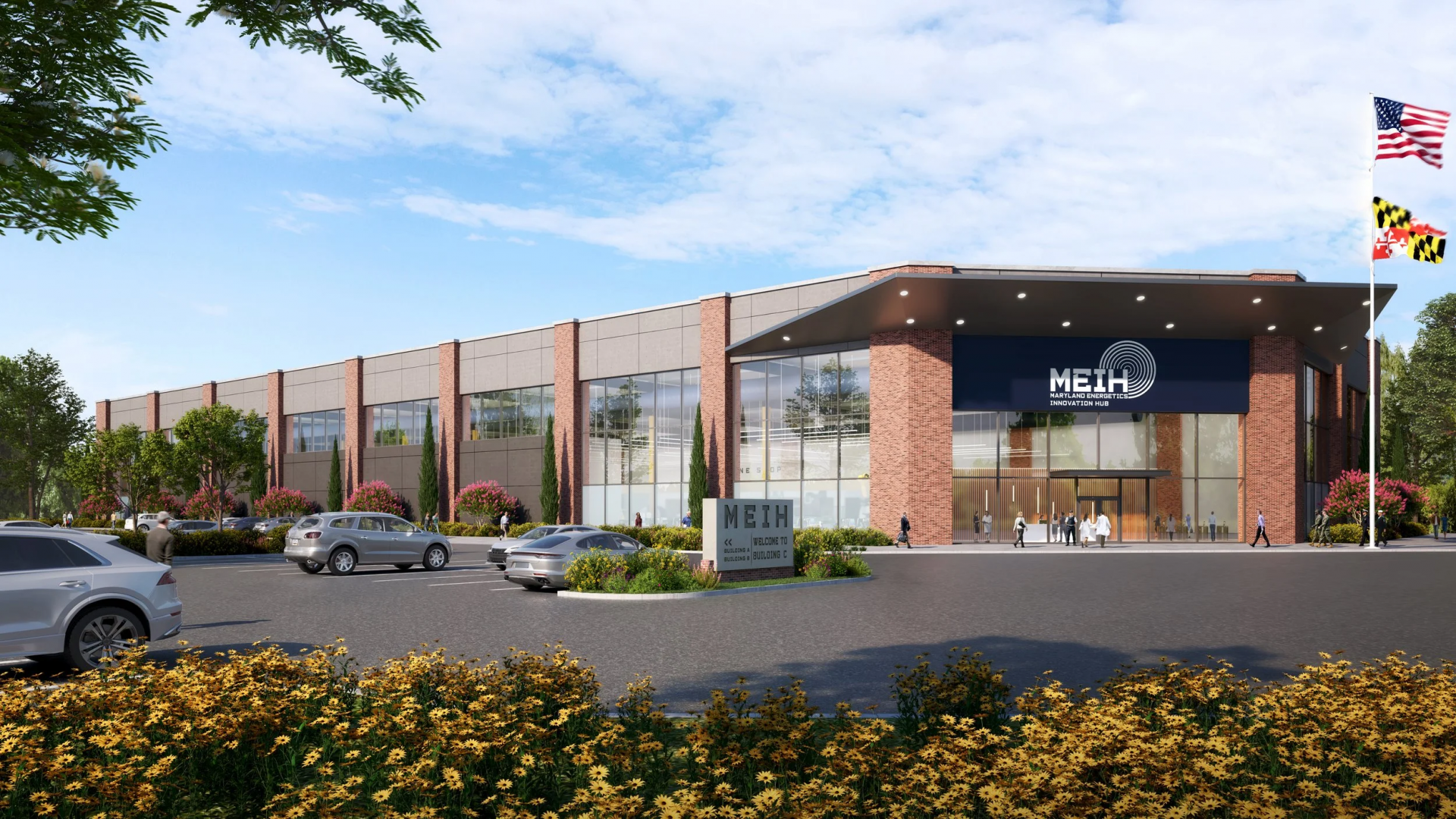 Architectural rendering of the Maryland Energetics Innovation Hub.